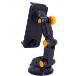 Wholesale Clip Long Neck Tablet Windshield and Dashboard Car Mount Holder C058 (Black Orange)